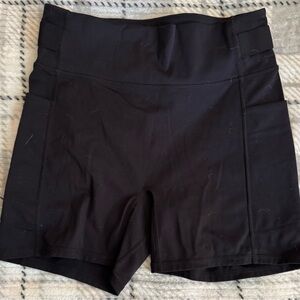 Fabletics Black Bike Shorts High Waist Performance